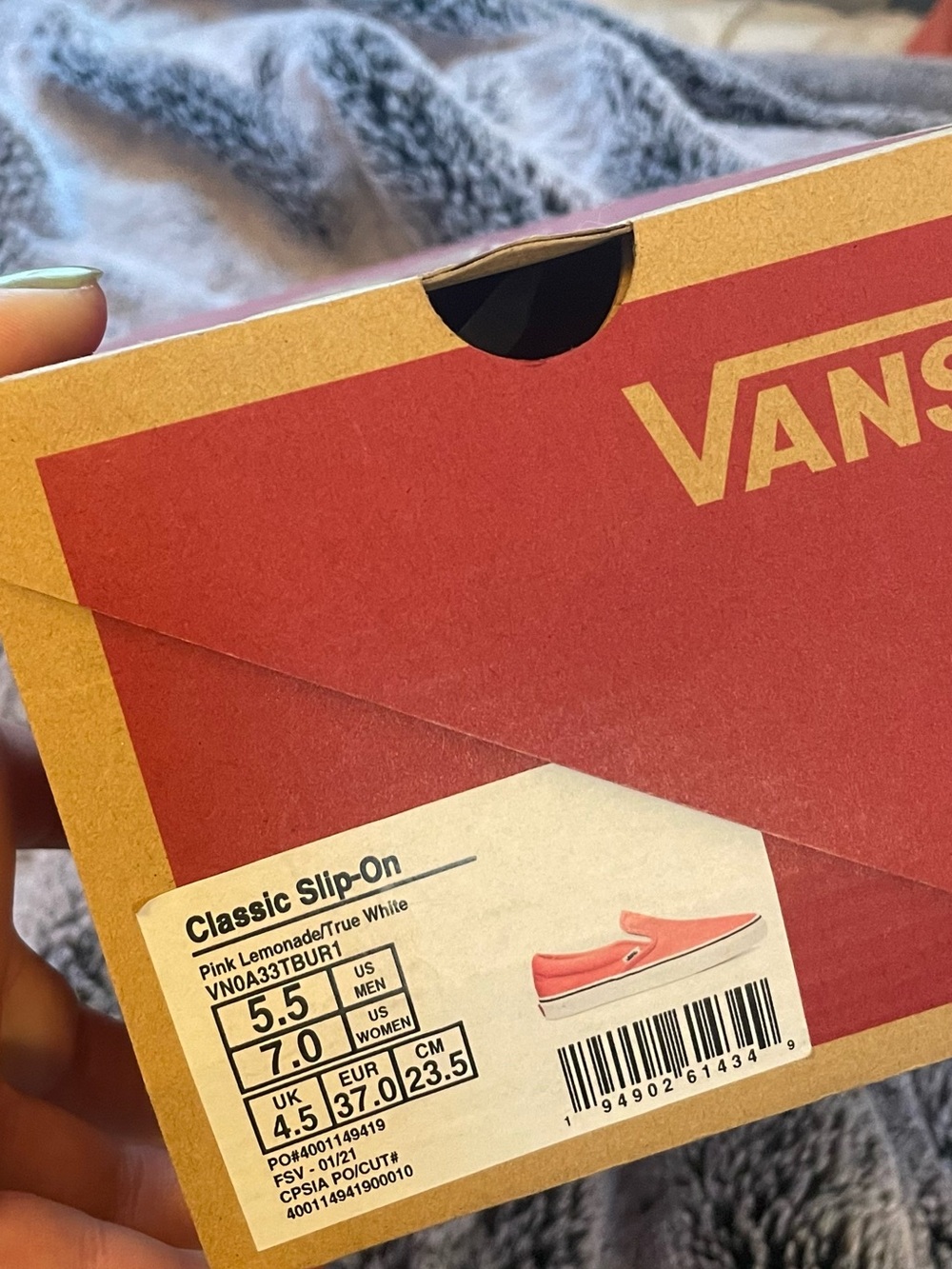 Vans Coral Pink Slip-On Sneakers - Picture 3 of 3